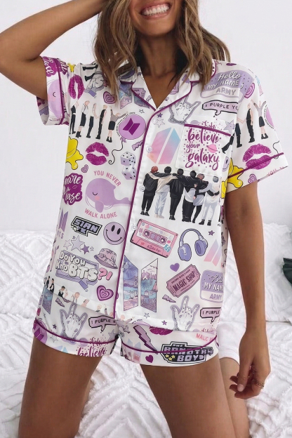 Bangtan Boys BTS Silky Satin Pajamas 🥰