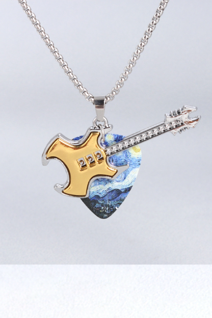 Punk Rock Pick Guitar Necklace