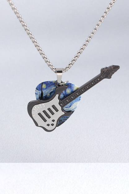Punk Rock Pick Guitar Necklace