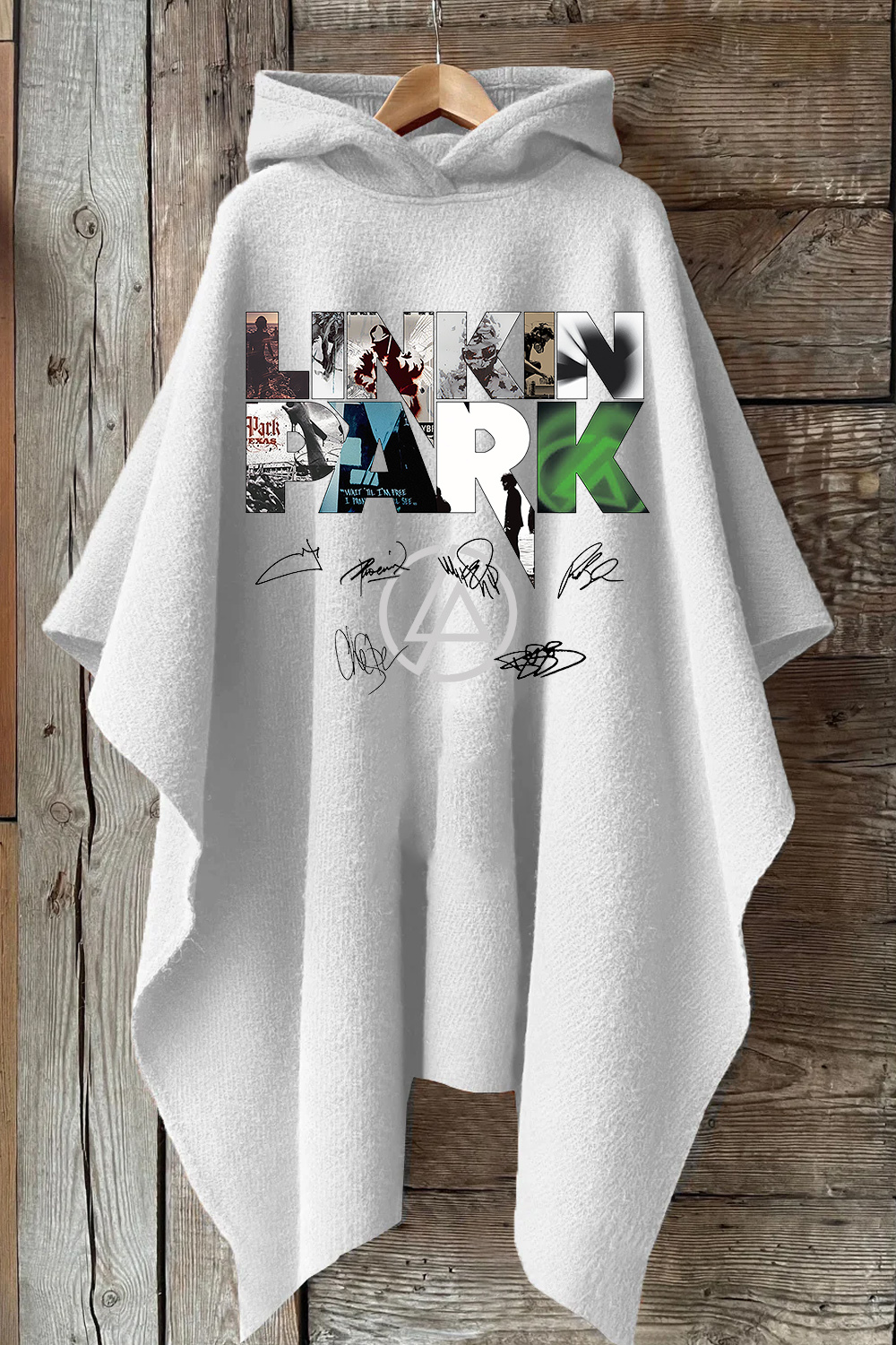 L P Albums Hooded Warm Shawl Cape