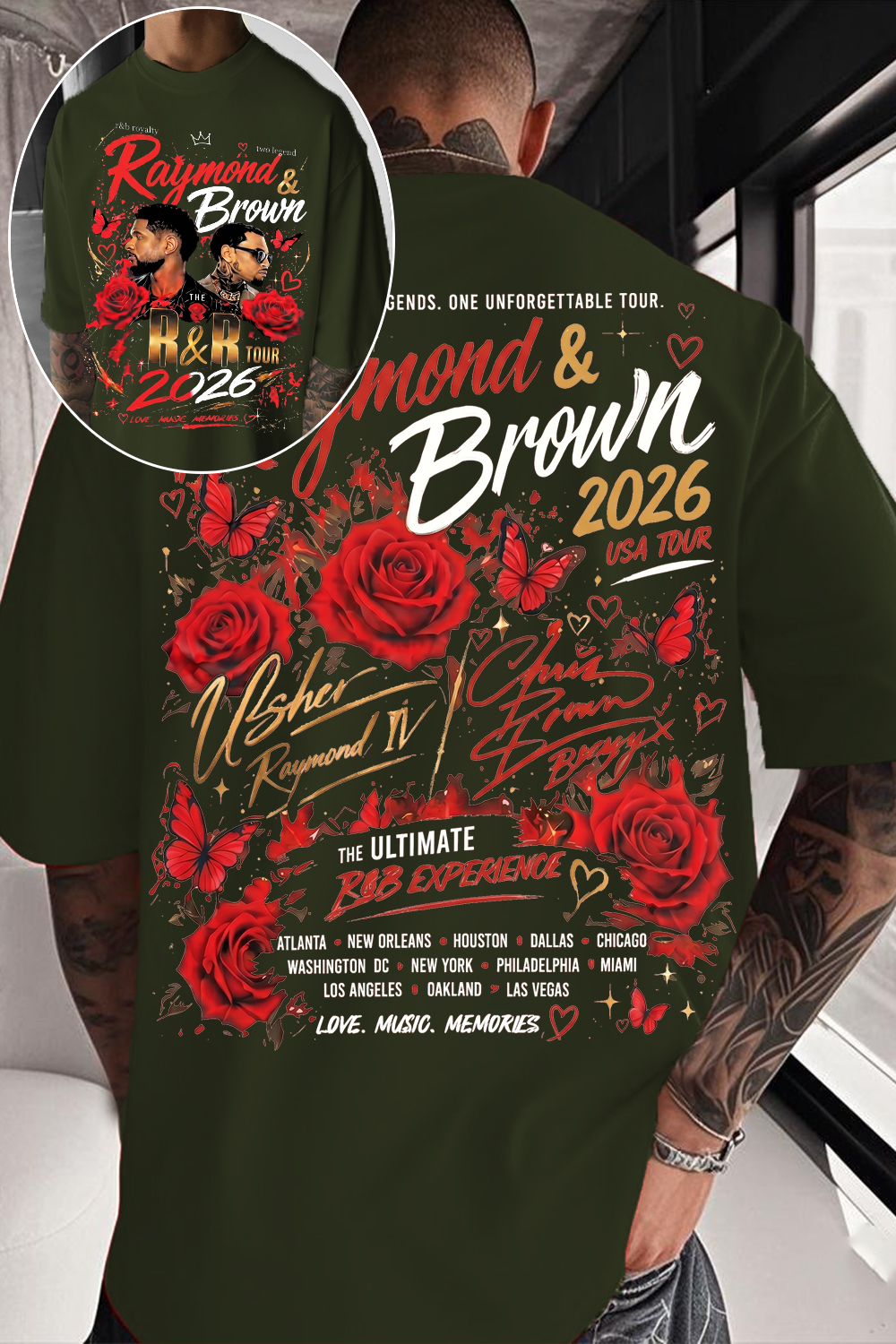 Usher X Chris Brown R&B Tour Tee