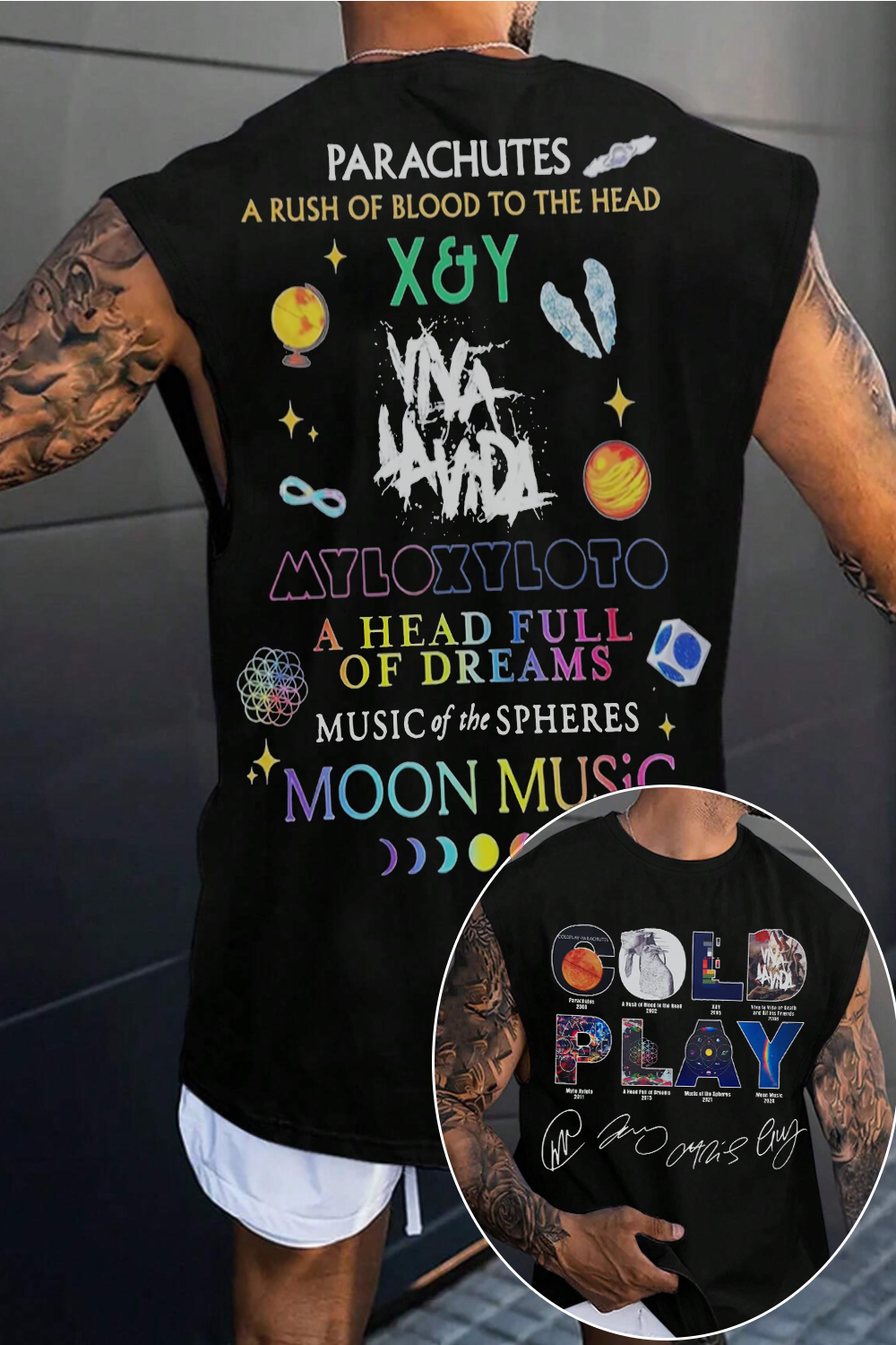 Coldplay shirt Both Side Vest