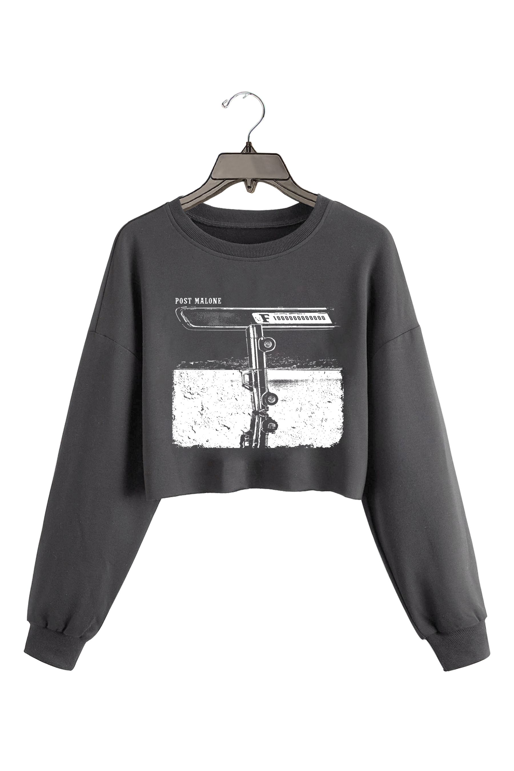 Post F1-Trillion Album Post Malone Crop Sweatshirt For Women