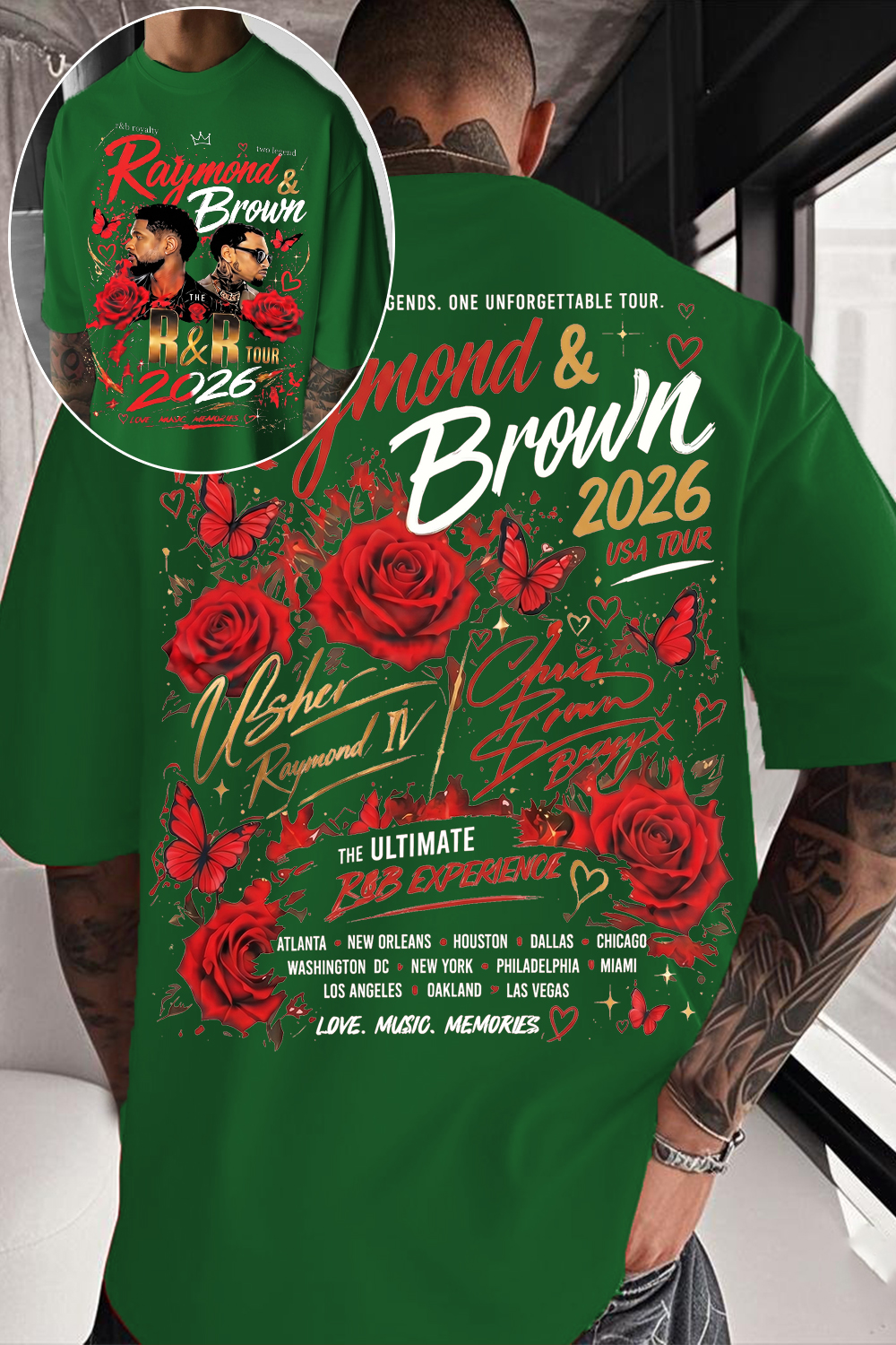 Usher X Chris Brown R&B Tour Tee