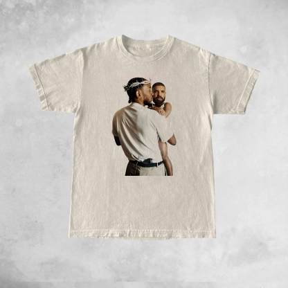 Kendrick Lamar Holding Baby Drake  – Men Shirt