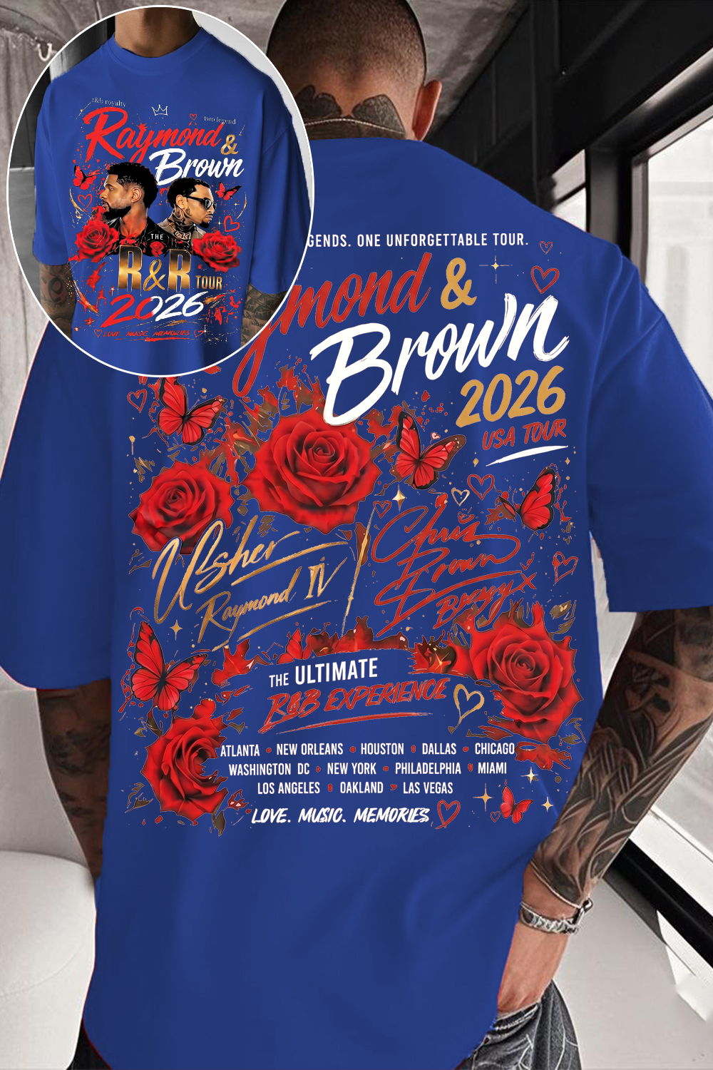 Usher X Chris Brown R&B Tour Tee