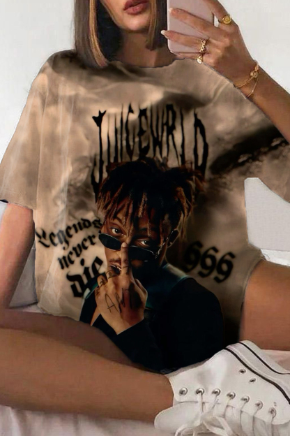 Juicewrld printed short-sleeved T-shirt