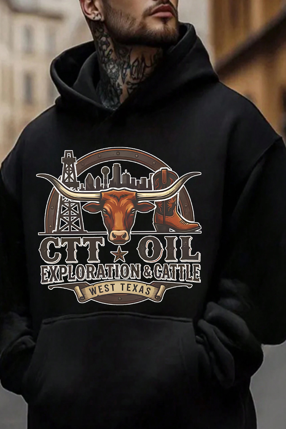 CTT Oil Exploration Cattle Hoodie