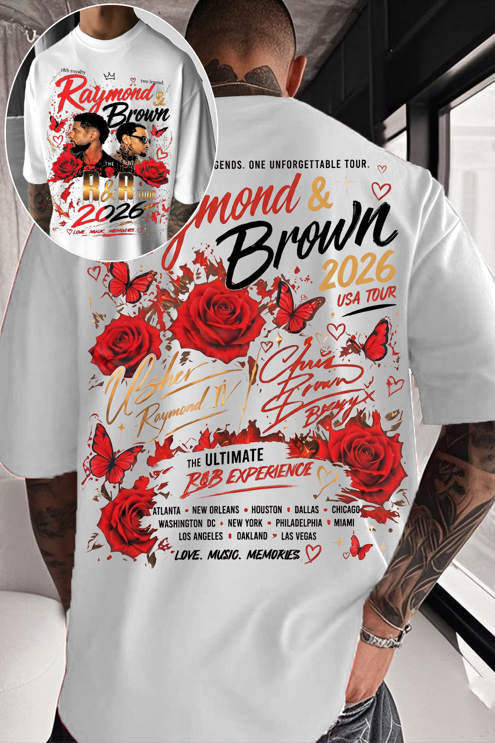 Usher X Chris Brown R&B Tour Tee