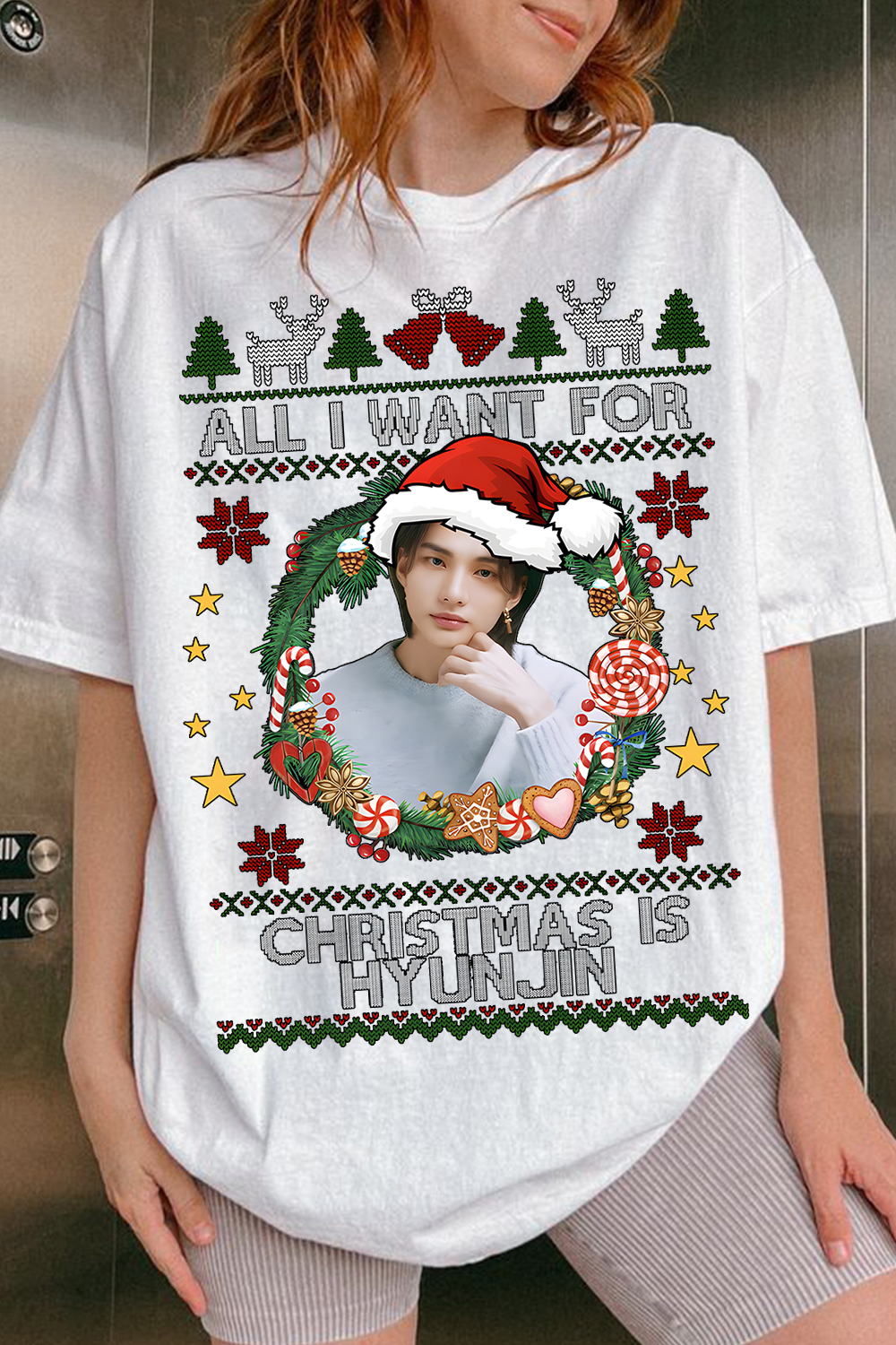 Hyun Jin Stray Kids Christmas Shirt