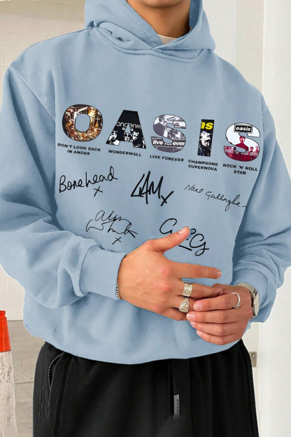 Oasis Unisex Hooded Definitely Maybe Promo Official Reunion Tour 2025