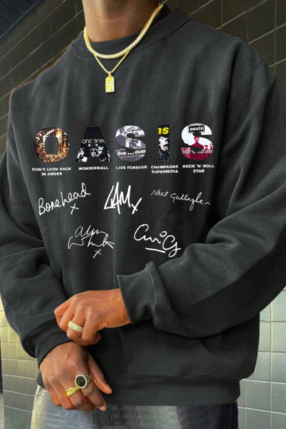 Oasis Unisex Sweatshirt Definitely Maybe Promo Official Reunion Tour 2025