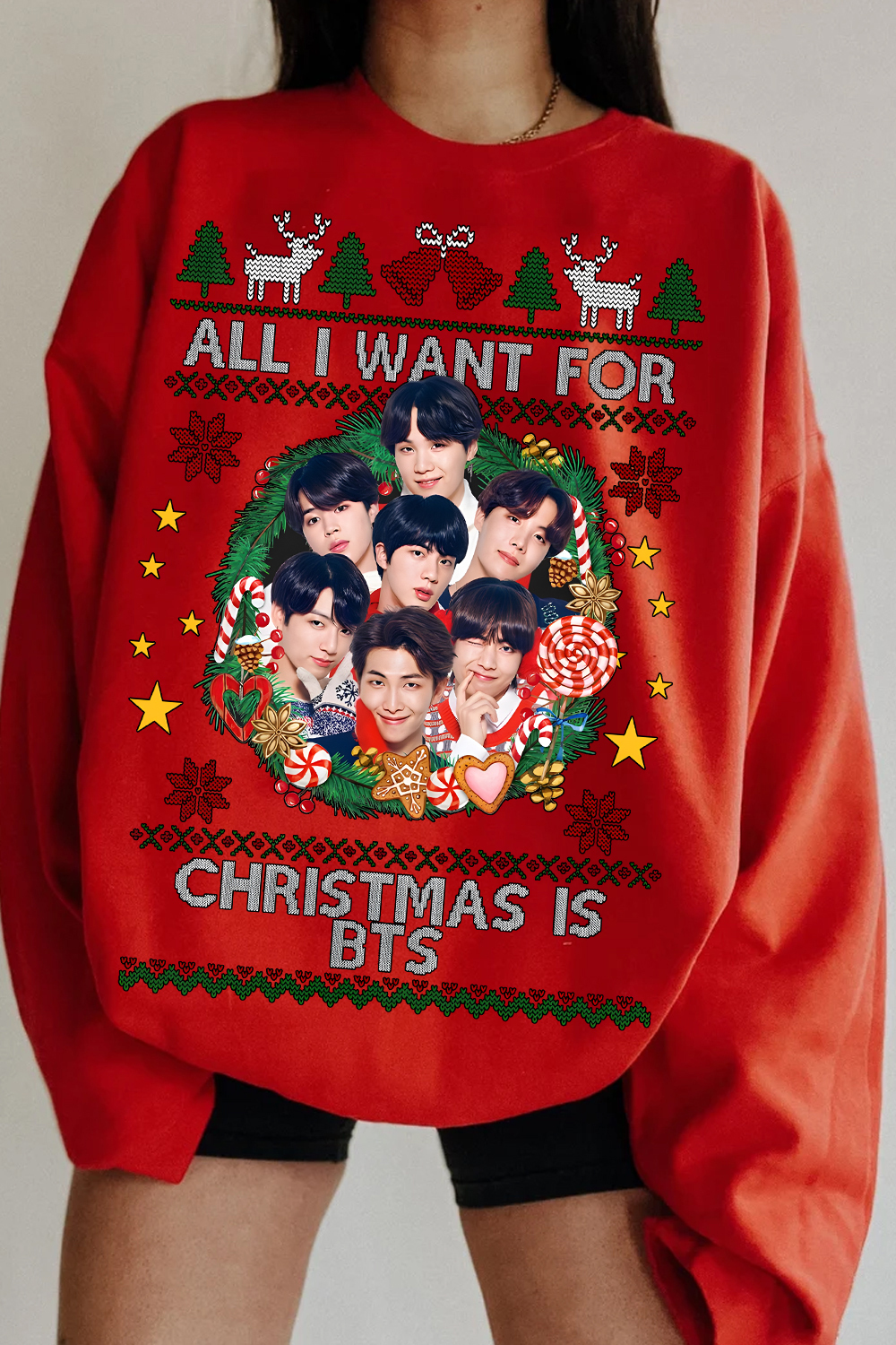All I Want For Christmas Is BTS sweatshirt
