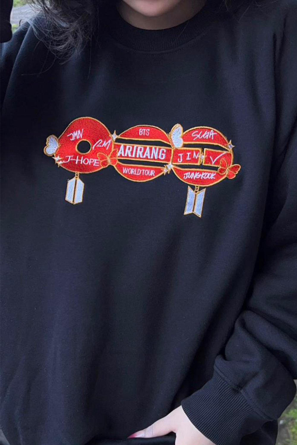 BTS Embroidered Crewneck Sweatshirt