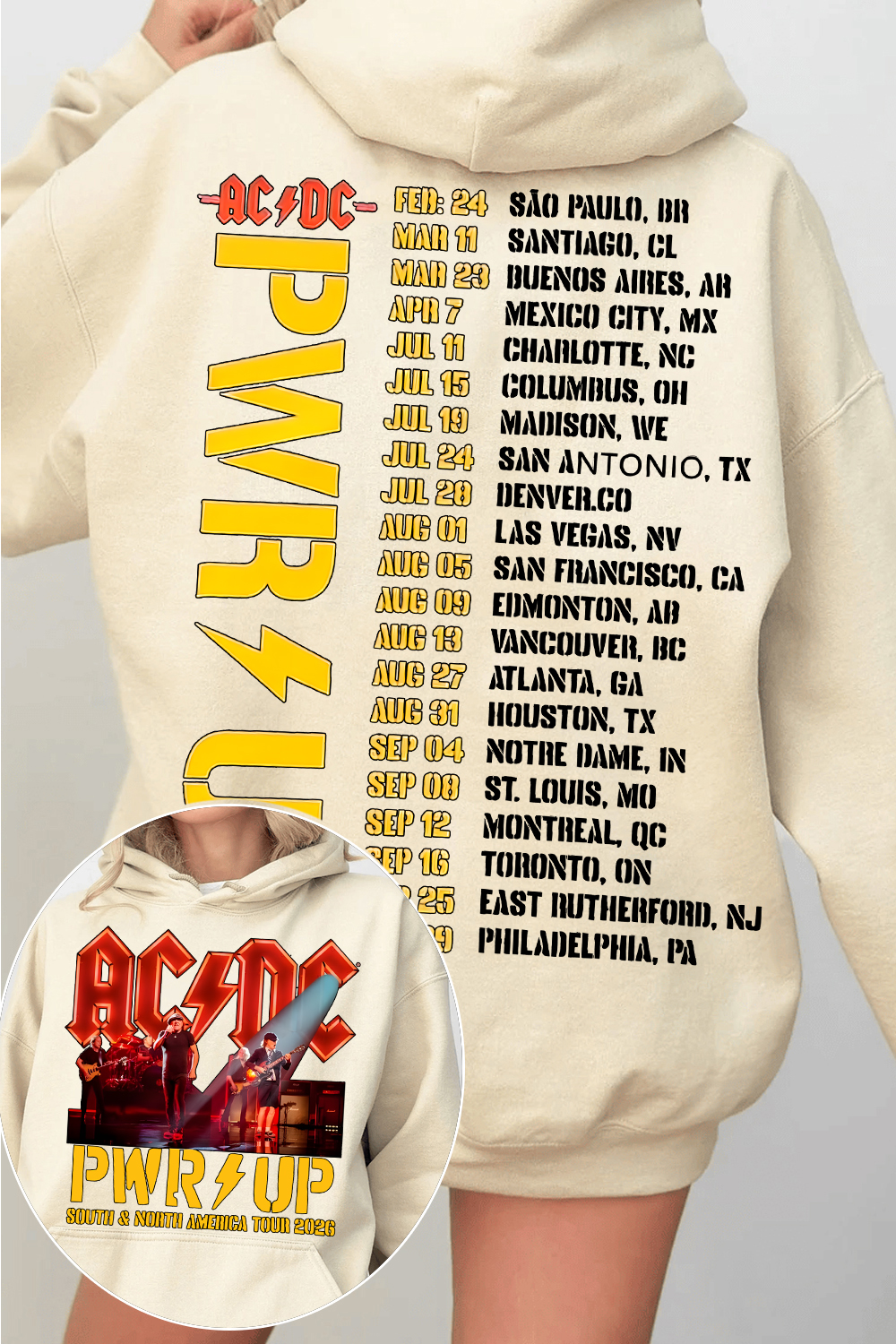 AC/DC Hoodie For Women