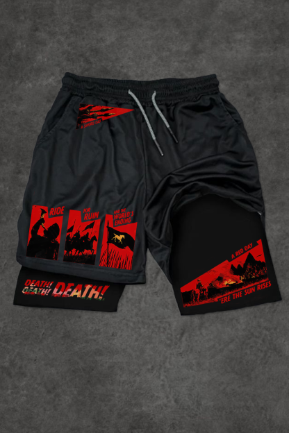 Lord of the Rings-Cycling Print casual shorts