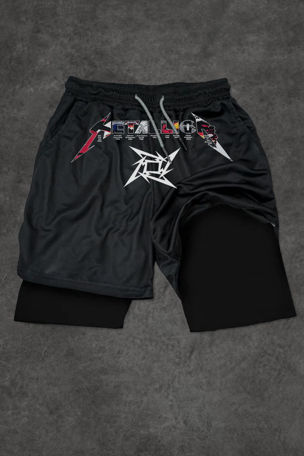 META!!ICA-ALBUM printed shorts