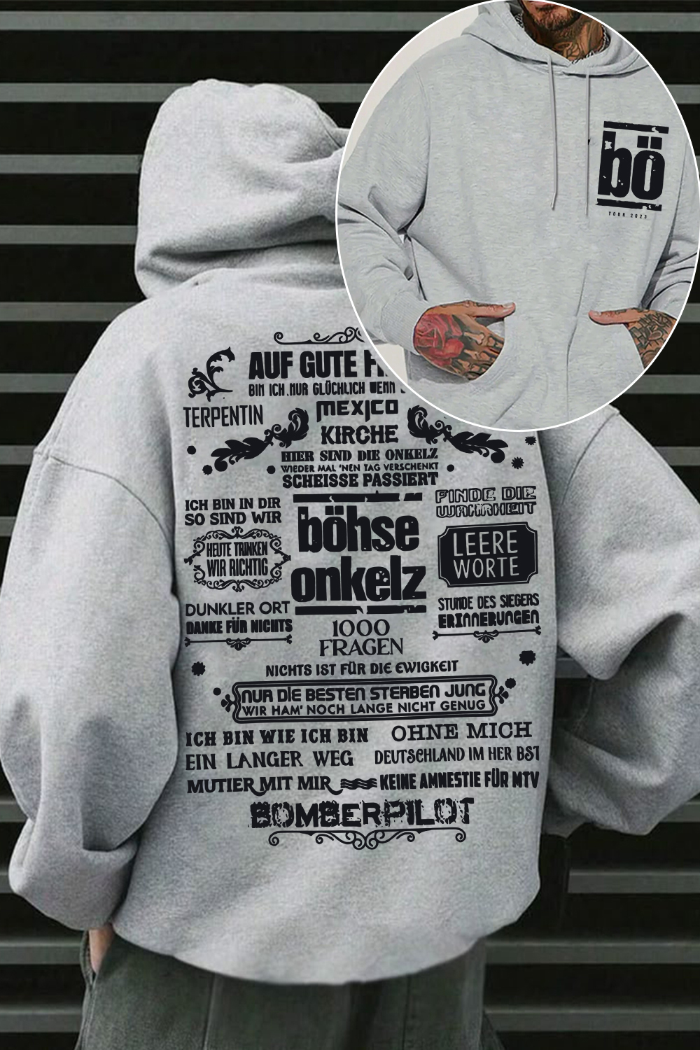 Bohse Onkelz 2-Sided Printed Hoodie