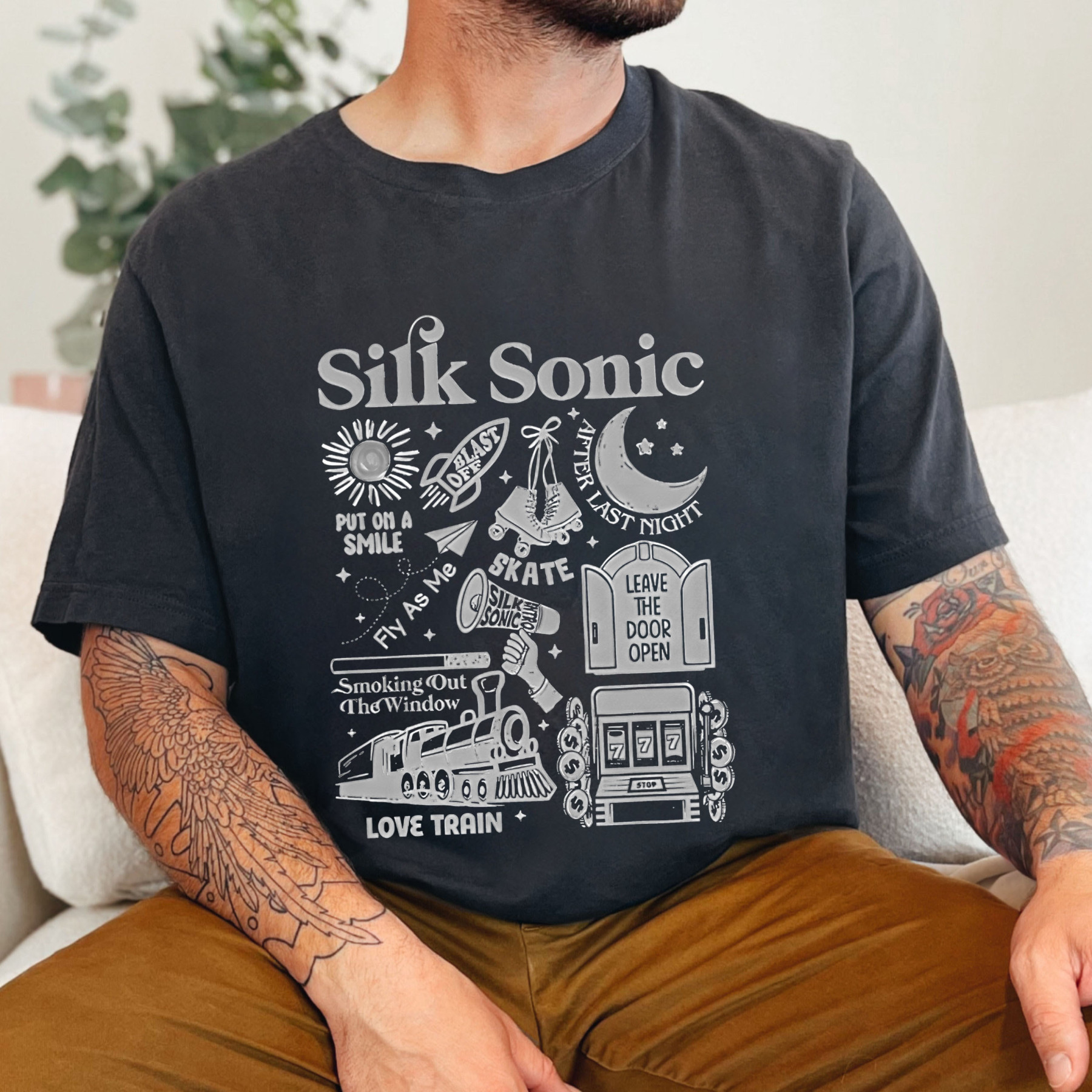 Bruno Mars An Evening with Silk Sonic Album Shirt-MEN