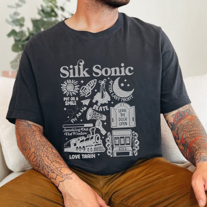 Bruno Mars An Evening with Silk Sonic Album Shirt-MEN
