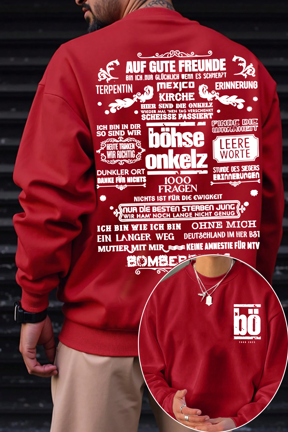 Bohse Onkelz 2-Sided Printed Sweatshirt