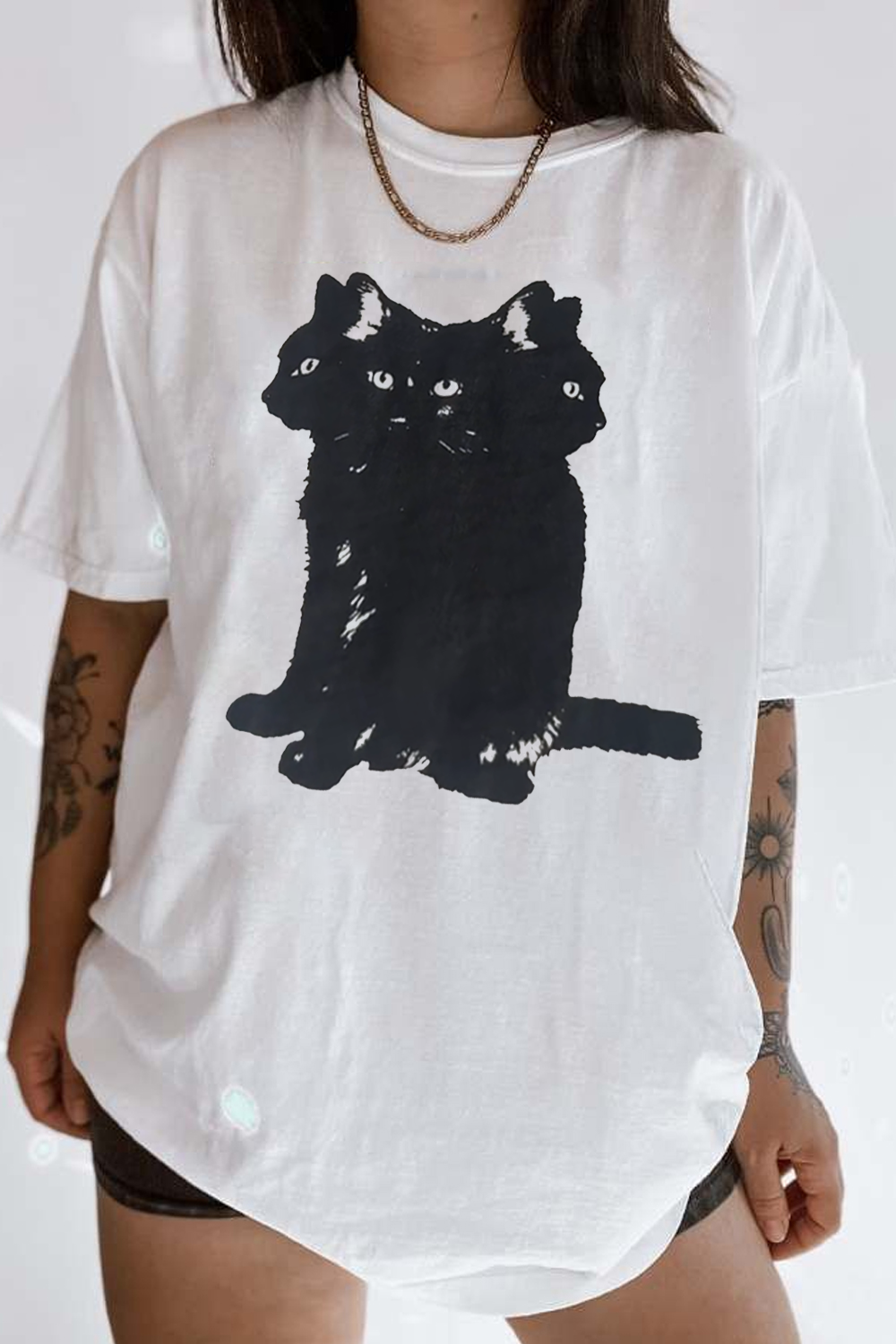 3 Head Cat Tee