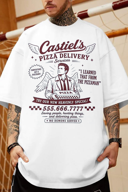 Castiel Pizza Shirt