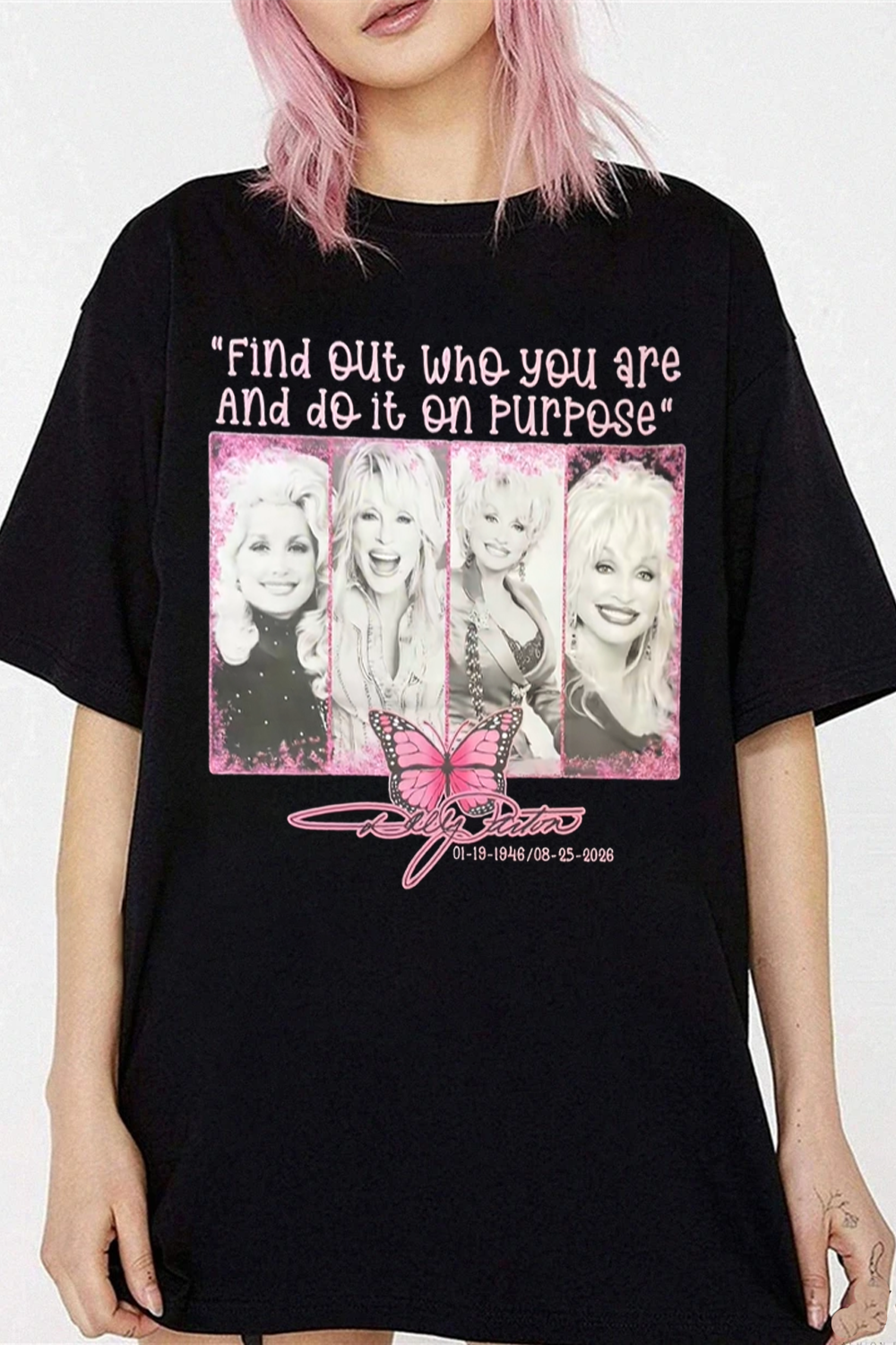 Country Music Legend Dolly Butterfly Tee