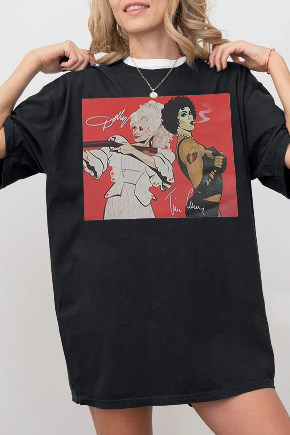 Vintage Dolly And Tim Curry Music Tee