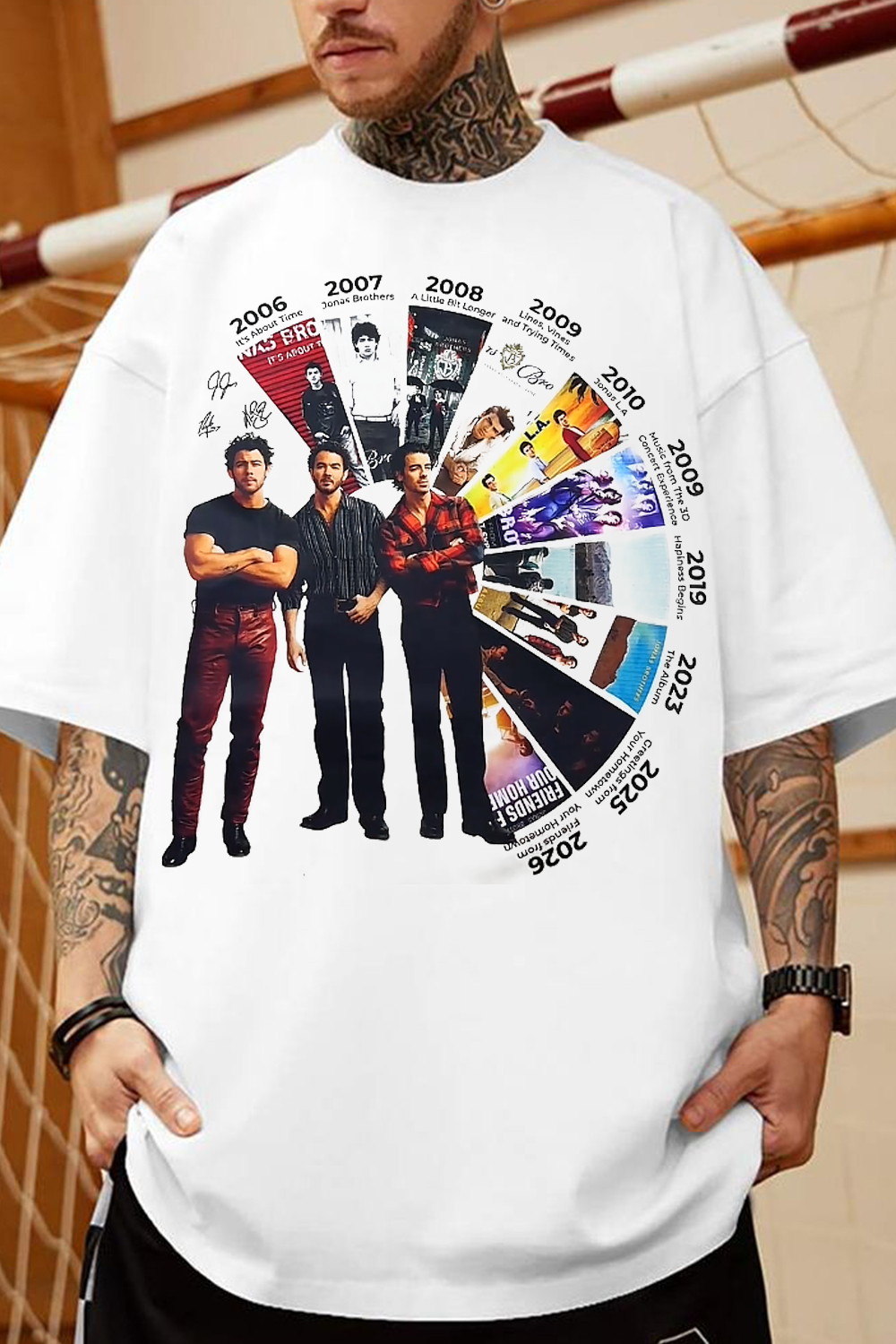 Jonas Brothers Discography Timeline Tee