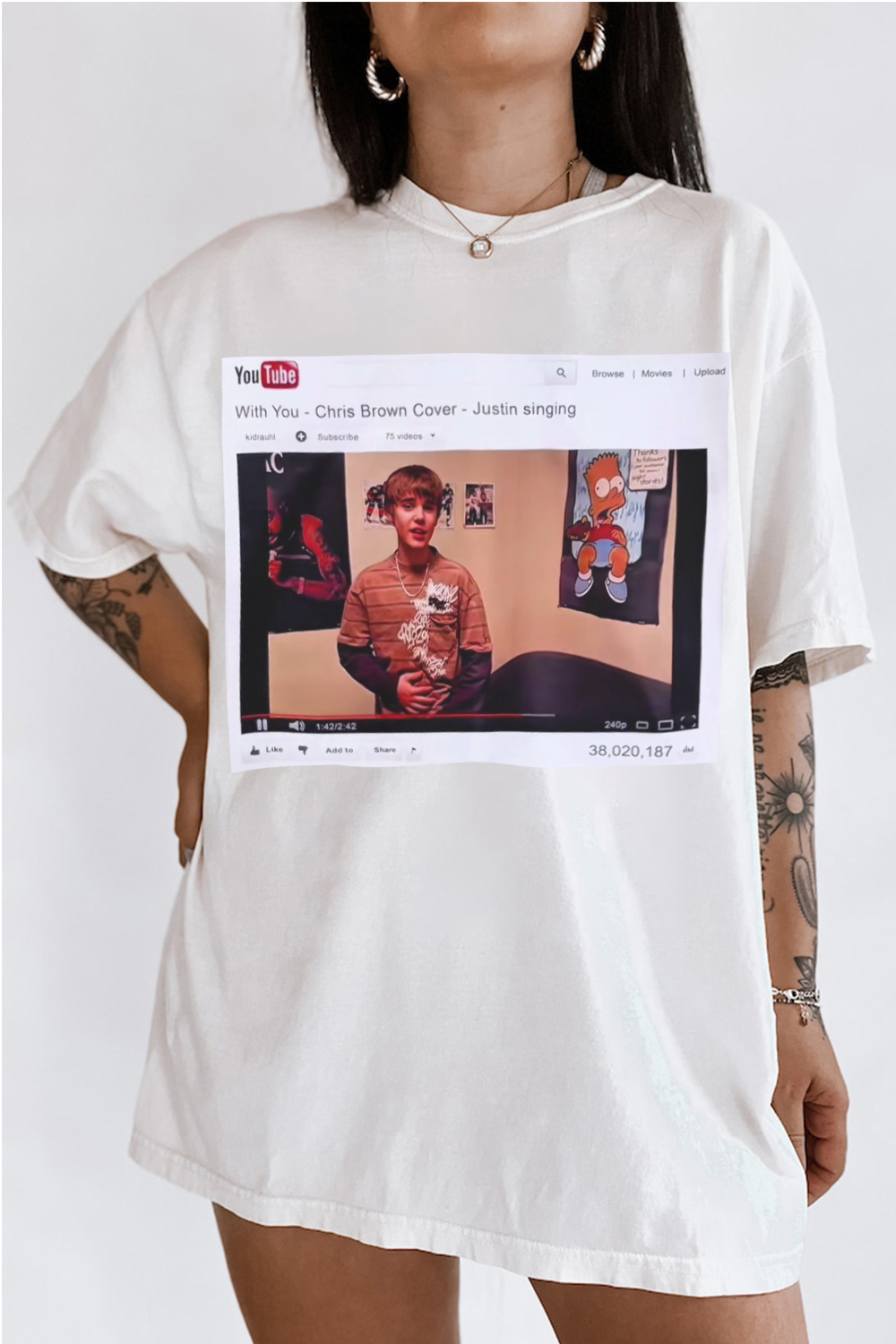 Justin Bieber Coachella Singing Tee