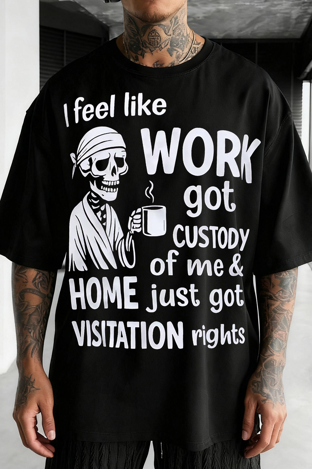 Funny Skull Slogans Tee