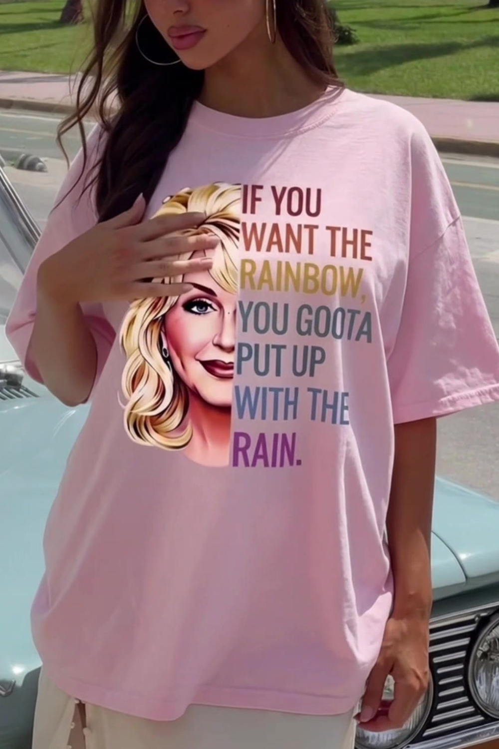 Dolly Parton Rainbow Quote T-Shirt