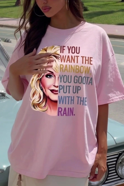 Dolly Parton Rainbow Quote T-Shirt
