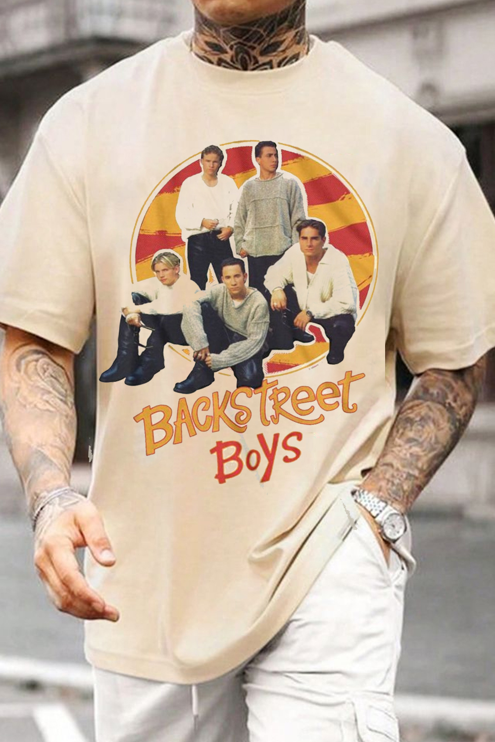 Backstreet Boys Posing Natural Adult T-Shirt