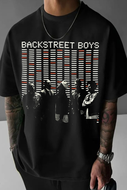 Backstreet Boys Shirt Medium Size Black Tour Concert Band Tee Music Merch Graphic