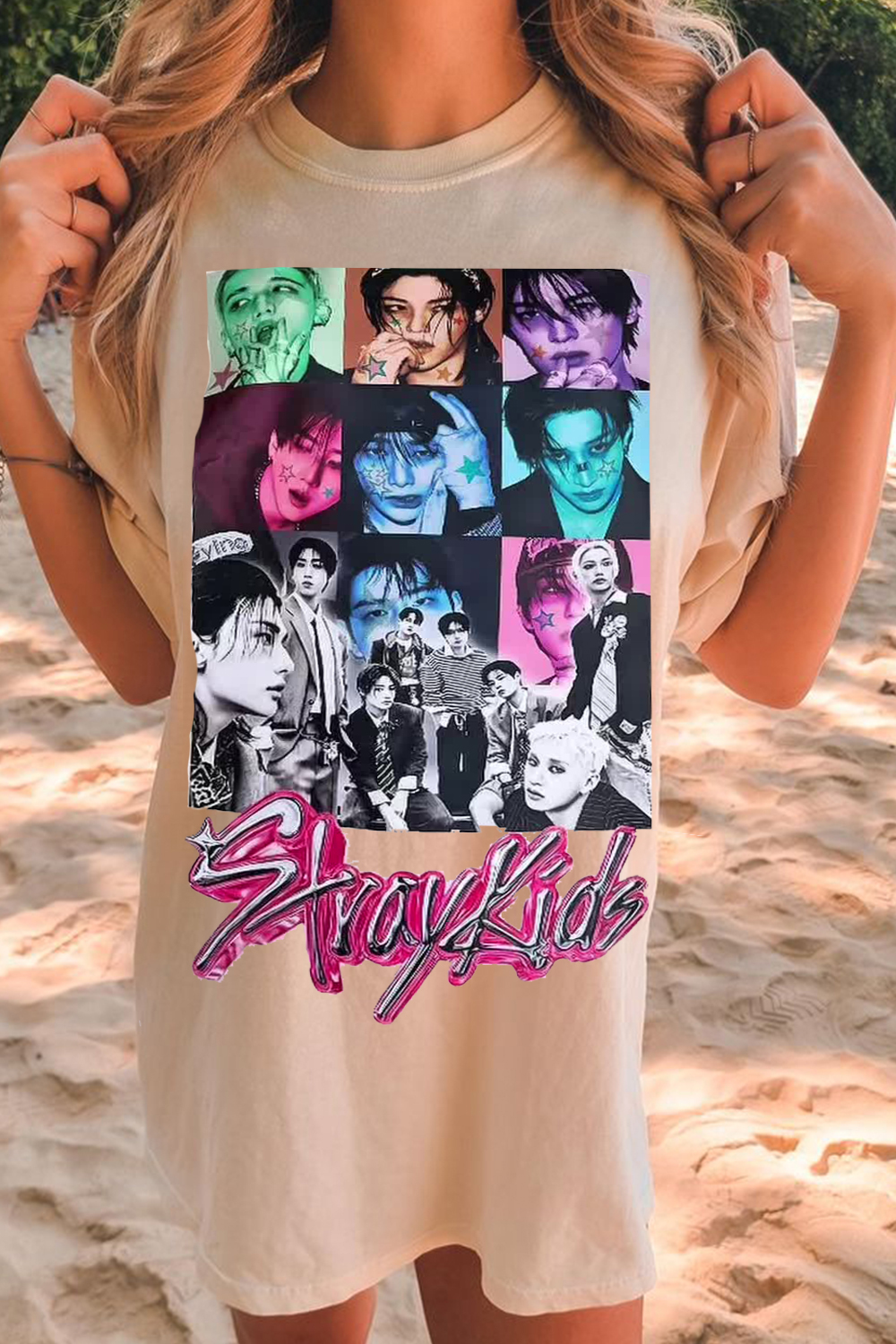 Stray Kids Y2K Collage Bootleg Graphic T-Shirt