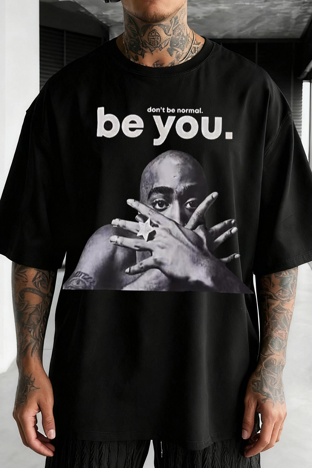 Tupac Be You Quote Graphic Tee