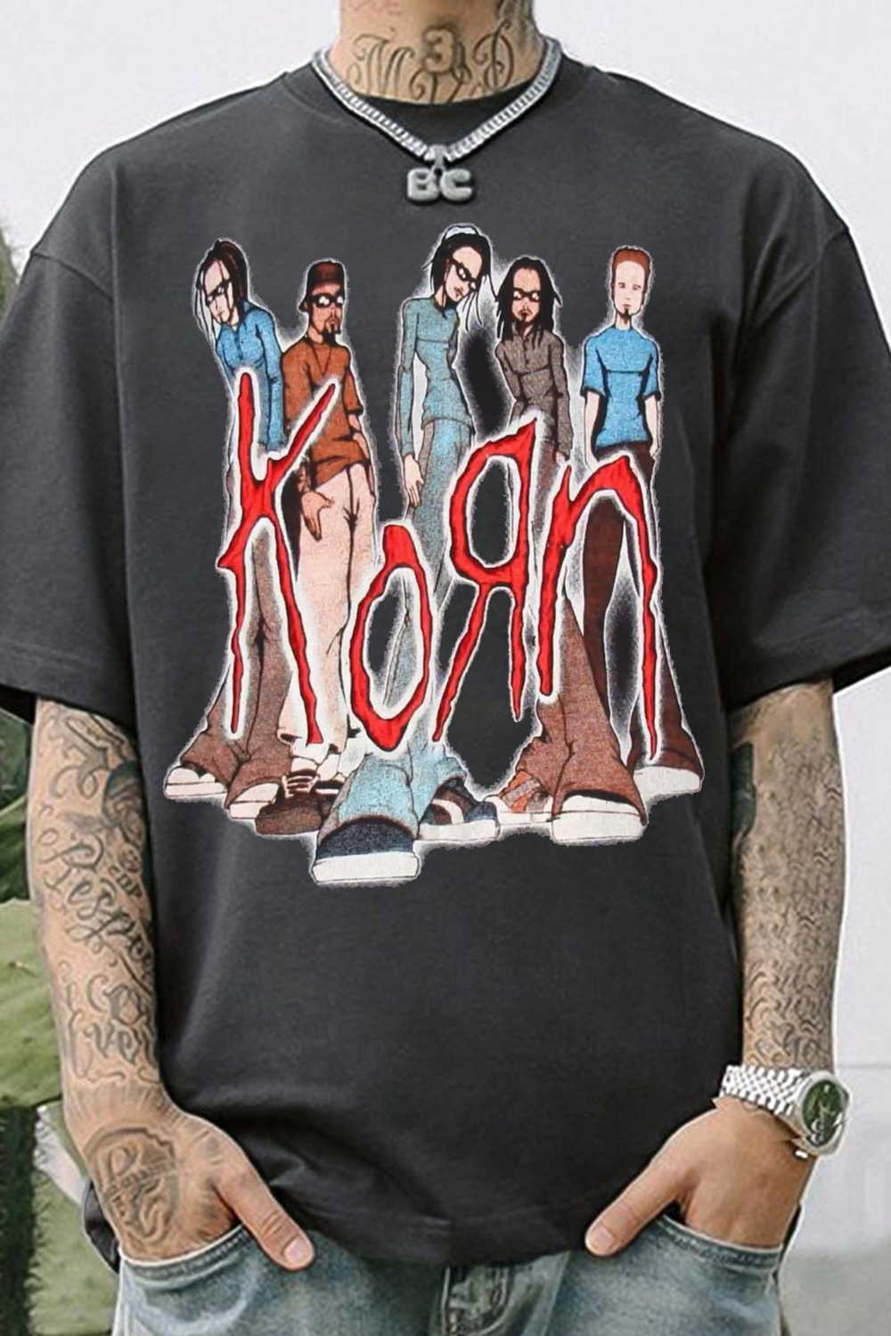 Korn Retro Cartoon Poster Print T-Shirt