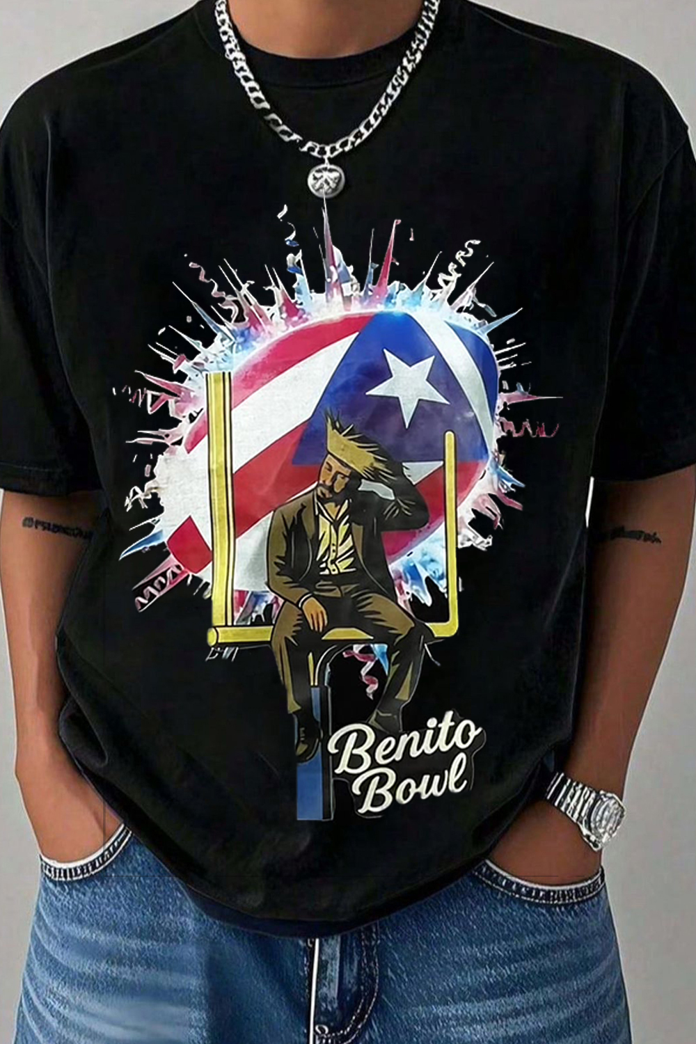 Bad Bunny Super Bowl 2026 Printed T-Shirt