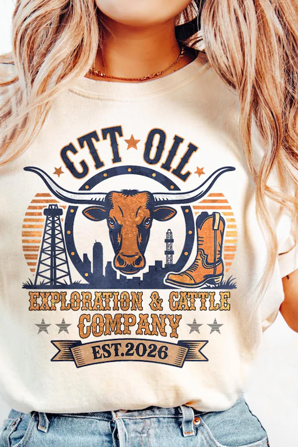 Comfort Colors® Ctt Oil Exploration & Cattle Design Tee