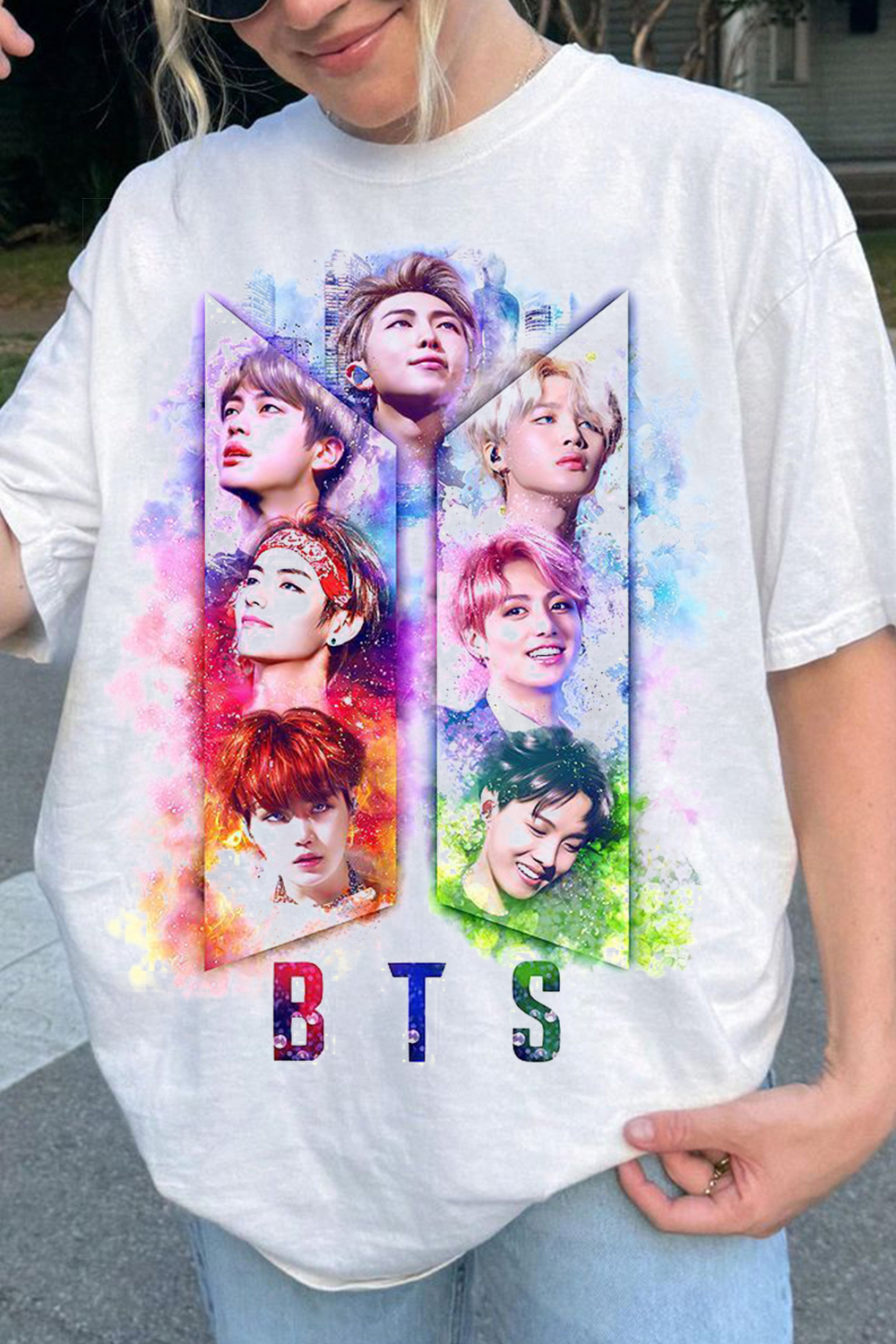 BTS Personalized Colorful Printed Tee