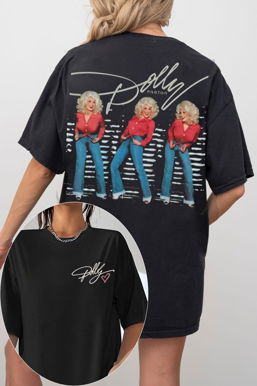 Dolly Signature Heart Country Music T-Shirt