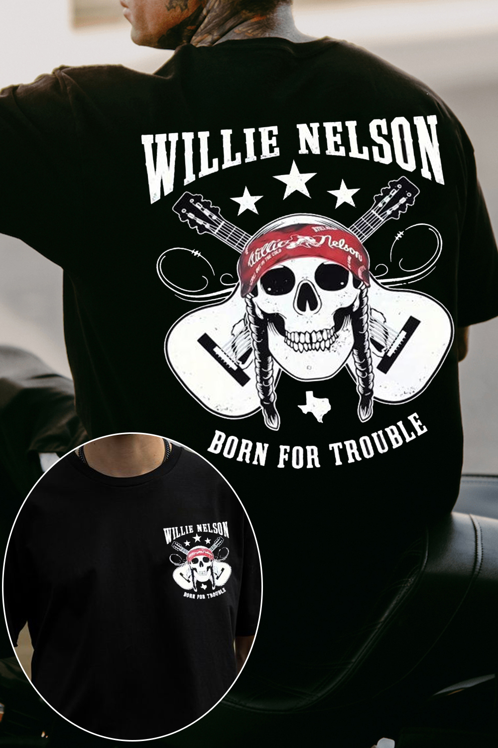 Willie Nelson Born For Trouble T-Shirt
