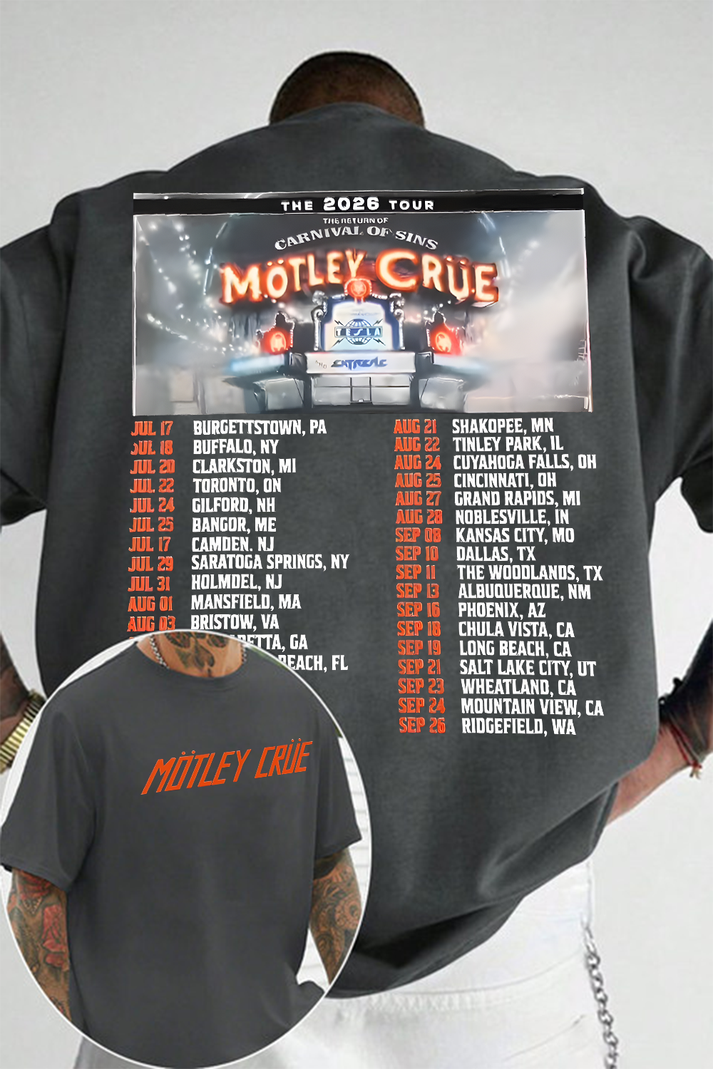 Motley Crue 2026 Tour Shirt