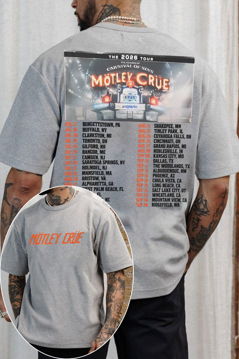 Motley Crue 2026 Tour Shirt