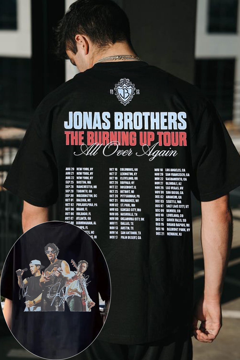 Jonas Brothers Tour Dates T-Shirt
