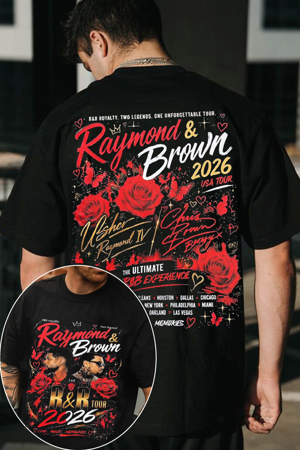 Usher X Chris Brown R&B Tour Tee