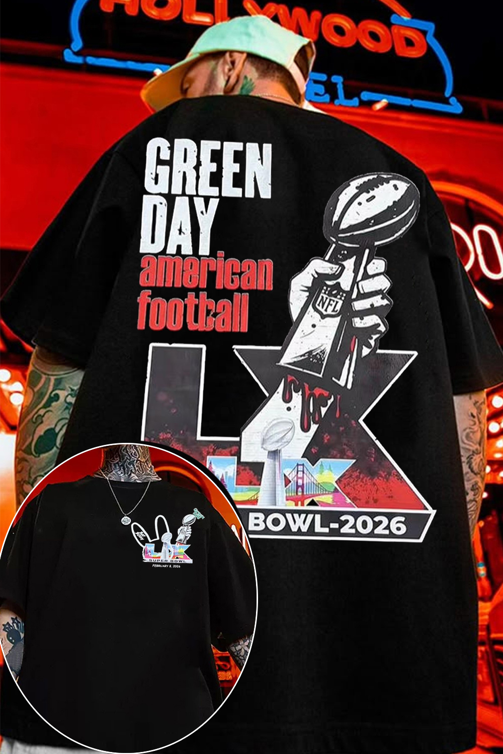 Super Bowl2026 Green Day  Tee