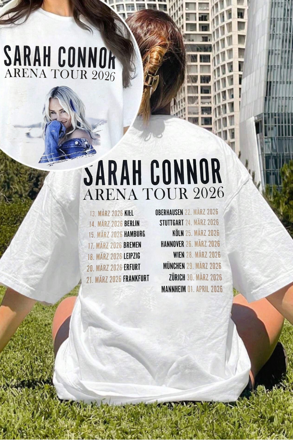 Sarah Connor Arena Tour 2026 2-Sided Printed T-Shirt